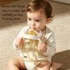 yanyoyo PPSU Spill Proof Weighted Sippy Cup for Toddlers, Baby's First Straw Cup with Handles and Adjustable Strap, Learner Water Bottle with 2 Silicone Nipples BPA Free, 6+ Months (White 8oz 1 Pack) view 2