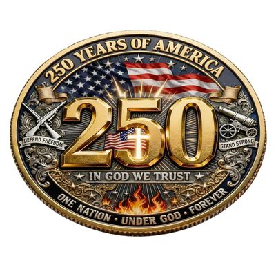1776-2026 America 250th Anniversary Commemorative Challenge Coin, Patriotic Semiquincentennial Souvenir Medallion, Gold Plated Religious Collectible Gift for Veterans (1PCS)