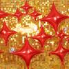 12PCS Red Star Balloons, 26/18/10 Inch Star Foil Balloons, Metallic Red Four Pointed Stars Balloon for Graduation Birthday Baby Shower Halloween Wedding Anniversary New Year Party Decorations view 3
