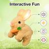 Lkdgii Rabbits Toy Moves Ears and Mouth My Realistic Bunny Toy with Sounds and Movements for Birthday Easter Gifts (2PCS C) view 2