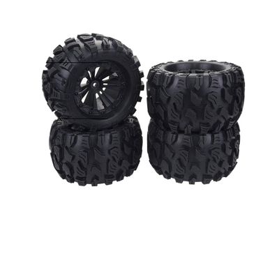 4PCS 125MM 1/10 Tire Rubber Rocks Tyres 12mm Wheel Hex