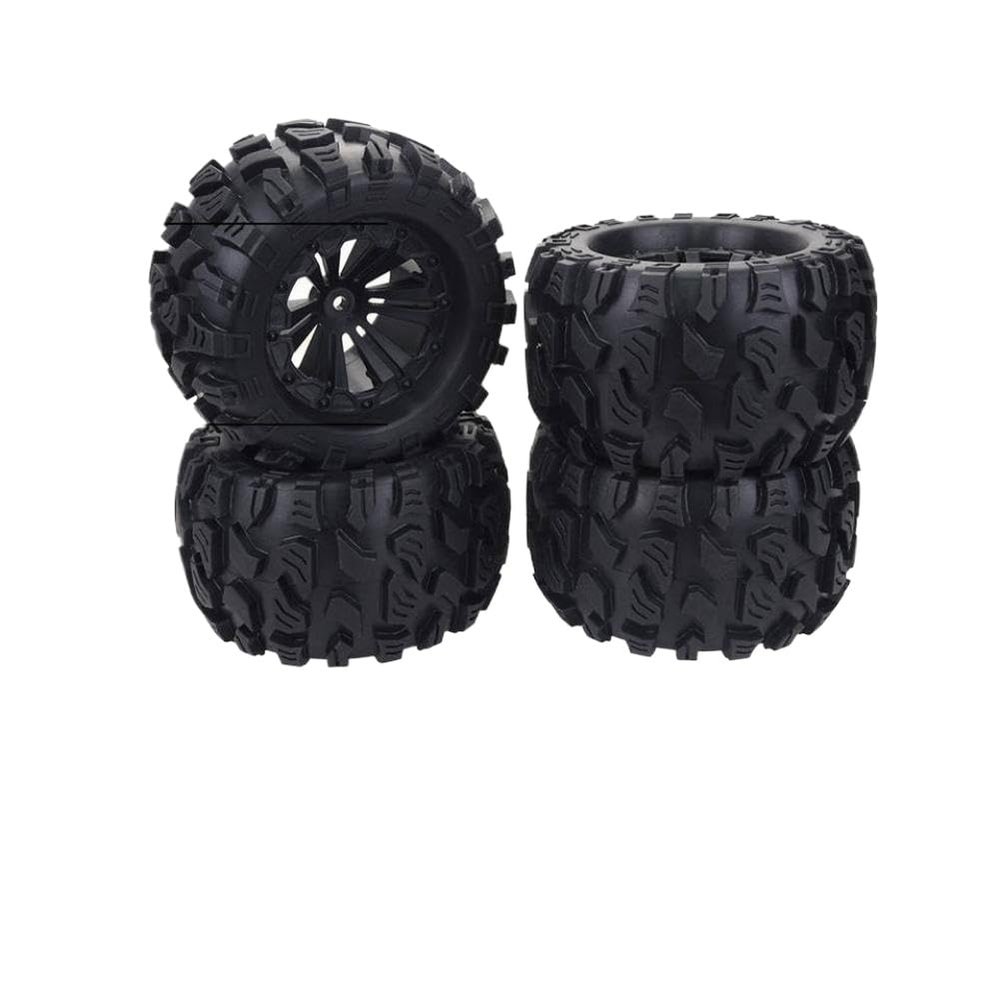 4PCS 125MM 1/10 Tire Rubber Rocks Tyres 12mm Wheel Hex