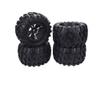 4PCS 125MM 1/10 Tire Rubber Rocks Tyres 12mm Wheel Hex view 1