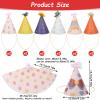 Aeaocvo 12 PCS Birthday Party Hats, Cone Hat with Glitter Pompoms, Cone Paper Hat Adults, Paper Party Headwear for Celebration(B) view 2