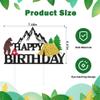 Camping Themed Happy Birthday Cake Topper Black Glitter Mountain Adventure Cake Decor for Birthdays Anniversaries Outdoor Parties Decoration Supplies view 2