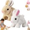 Lkdgii Rabbits Toy Moves Ears and Mouth My Realistic Bunny Toy with Sounds and Movements for Birthday Easter Gifts (2PCS B) view 1