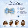 2PCS Blue Snowflake Hair Bow Clips for Girls, Winter Princess Glitter Tulle Bows, Sparkly Mesh Barrettes for Toddlers Little Girls Kids Teens view 2