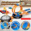 2026 Race Car Track Set Toy for Kids, Stunt Racing Playset with 360 Loop Car Track and Four 1:64 Scale Vehicles Gift Toys for Boys Girls Ages 3 4 5 6 7 8 (Standard) view 4