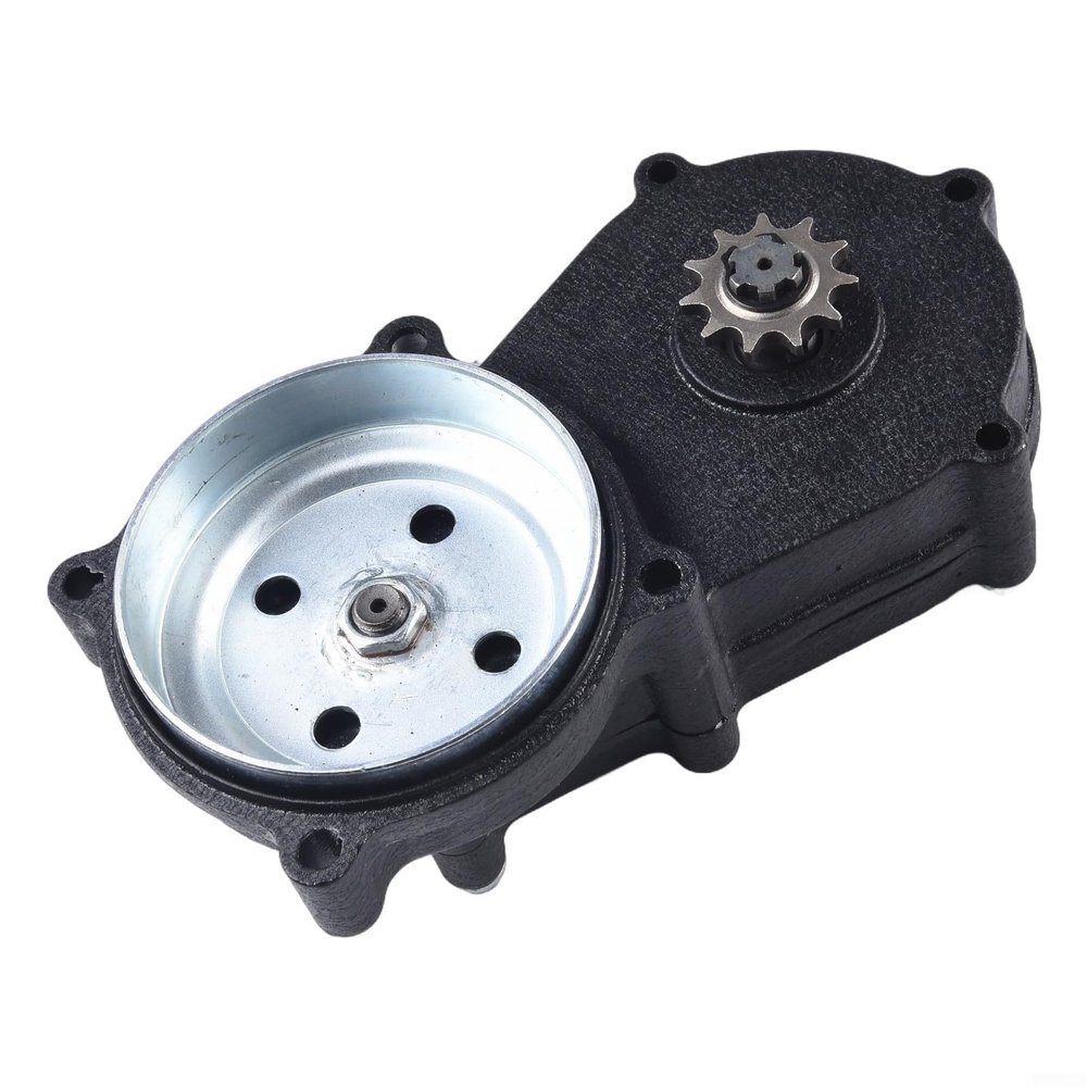 49cc 4- Double Chain Clutch Gearbox for ATV and Mini Off-Road Motor for Bike Aluminum Alloy & Steel Transmission Drive Gear Box Compatible with Engine Motor Bikes