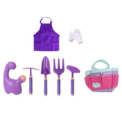 arzgul Safe Outdoor Toy with Garden Tools for Beach Adventure Roleplay Pretend Play Gardening Tool Set with Shovel Rakes and Watering Pots for Beach