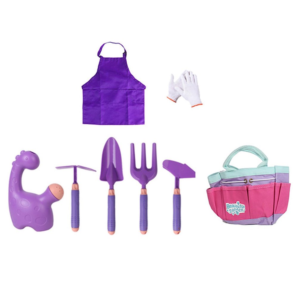 arzgul Safe Outdoor Toy with Garden Tools for Beach Adventure Roleplay Pretend Play Gardening Tool Set with Shovel Rakes and Watering Pots for Beach