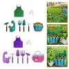 arzgul Safe Outdoor Toy with Garden Tools for Beach Adventure Roleplay Pretend Play Gardening Tool Set with Shovel Rakes and Watering Pots for Beach view 2