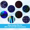 200 Pcs Badge Protective Film 70mm (2.76 in), 8 Styles Holographic Glitter Badge Film for 2.25 Inch 58mm Button Maker Machine, Premium Pre-Cut No-Adhesive Button Making Supplies for DIY Crafts view 4