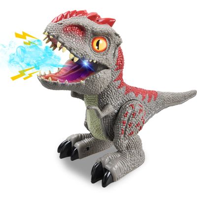 GeeKiPrime Dinosaur Toys for Kids 3-5, Manual Mist Spray Dinosaurs for Kids 2-4, T-Rex Dinosaur with Roar & Lights, Interactive Dino Toy Boys Girls Birthday Gift