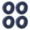 TengXiCLP 4Pcs 1.9in RC Car Tire Silicone Insert, Enhanced Grip Elastic Wheel Tire Insert for 1/10 RC Crawler Car, Rhombus Design Inner Filler for Off Road Stability (Blue) view 1