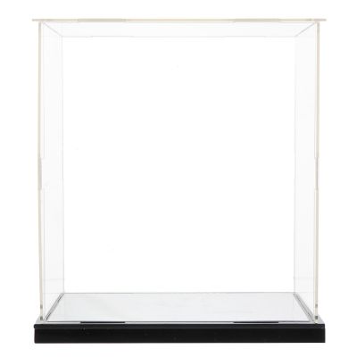 Hohopeti DIY Acrylic Display Case for Collectibles with Mirror Base, Storage Box 26x18.5x16cm for Model Figures and Artifacts Showcase