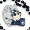 Police Officer Badge Law Enforcement Mardi Gras Beads New Orleans Carnival Bayou Lousianna Cajun Creole Party view 2