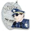 Police Officer Badge Law Enforcement Mardi Gras Beads New Orleans Carnival Bayou Lousianna Cajun Creole Party view 3