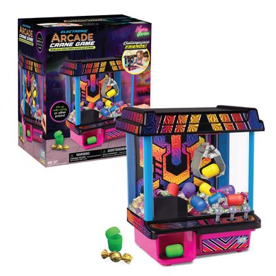 Game Zone Arcade Claw Crane Game Electronic Prize Grabber Machine for Candy, Toys & More Arcade Sounds Ages 6+