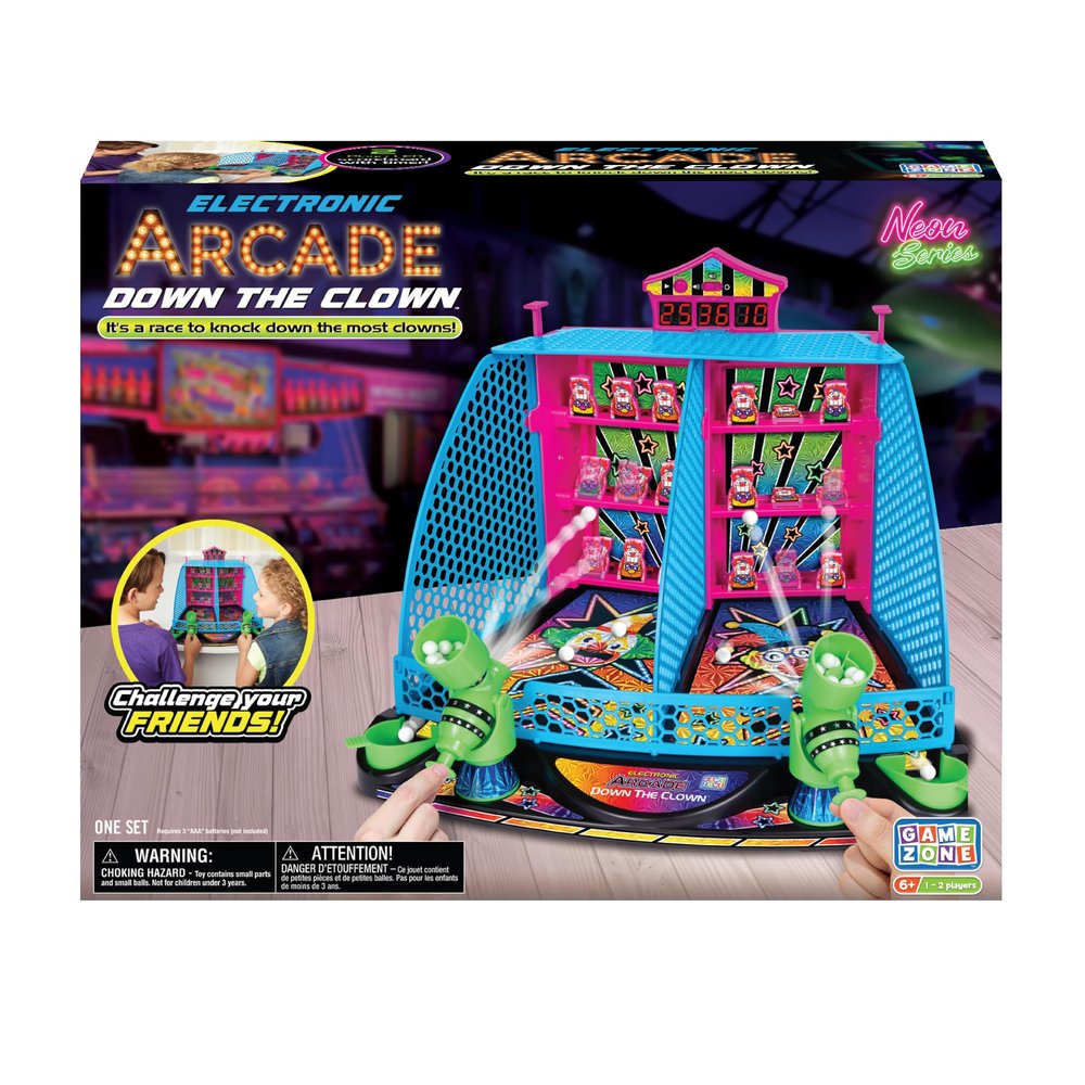 Kidoozie - Electronic Arcade Down The Clown Electronic Tabletop Arcade Game for Kids, Lights and Sounds Family Skill Toy, Ages 4+