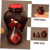 3Pcs Miniature Wine Jars for Dollhouse, Realistic Resin Decor Props view 3