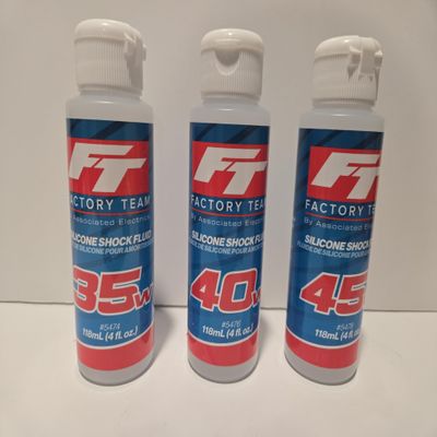 3 Pack Large 4oz 35wt 40wt 45wt Team Associated Silicone Shock Oil Fluid 35 40 45 Weight Large ARRMA LOSI RC CAR Truck