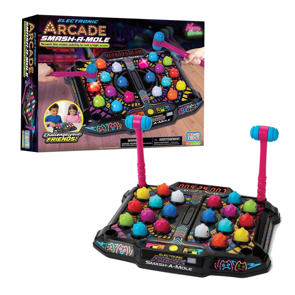 Kidoozie - Electronic Arcade Smash-A-Mole - Electronic Tabletop Arcade Game