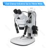 6000K Spotlight Microscope Light Source,Fiber Optic Microscope Illuminator,Adjustable Brightness/Aperture Size,Flexible Direction,for Stereo Zoom Microscopio Dual view 2