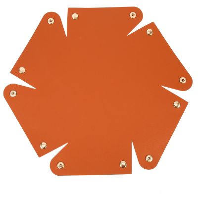 Abaodam Large Brown Pu Leather Dice Tray Folding Sundries Storage Tray for Tabletop RPG Board Games and Party Accessories Organizer