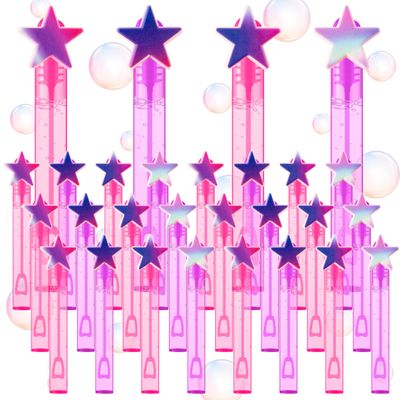 EYxsaxenk Star Mini Bubble Wands Bulk Purple Pink Gradient Bubbles Sticks