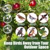 12 PCS Bird Deterrents for Outside Stainless Steel Wind Spinners 3D High Reflective Mirror Bird Reflectors to Keep Woodpeckers Swallows Sparrow Away from Garden Yard Porch Orchard view 4