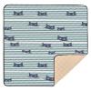KICPOAY Baby Play Mat Blue Stripes Blue Cats 50 x 50 Playpen Mats for Floor Play Gym Crawling Mat Non-Slip Cushioned Baby Playmat for Infants, Babies, Toddlers view 1