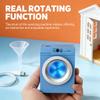 1:12 Scale Dollhouse Miniature Washing Machine, Real Rotating Drum with Openable Lid & Drain Pipe, Micro Landscape Decoration Accessories(Green) view 2