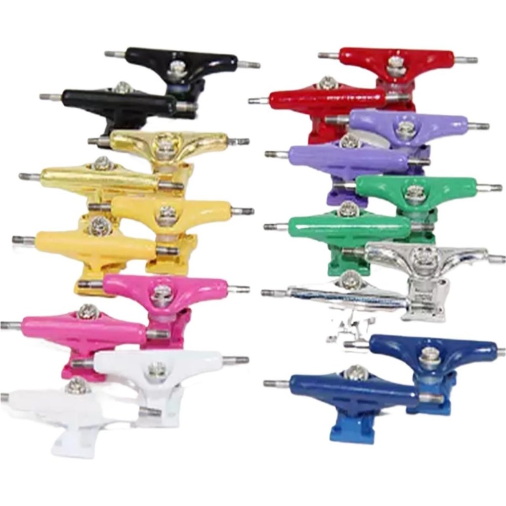 bogniga Fingerboard Trucks 2pcs Finger Skateboard Mini Wooden Fingerboard Trucks Wheels(Black)