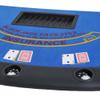 lafengyan Foldable Poker Table for 7 Players, 72 Inch Blackjack Game Table with Blue Felt Surface, Integrated Cup and Chip Holders view 3