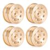 4PCS for 0.7 Inch Brass Wheels for Axial SCX30 Crawler Car Upgrade Rim Hub Compatible with for 1/30 Scale Ford Bronco 4X4(White) view 1