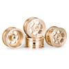 4PCS for 0.7 Inch Brass Wheels for Axial SCX30 Crawler Car Upgrade Rim Hub Compatible with for 1/30 Scale Ford Bronco 4X4(White) view 2