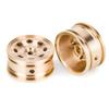 4PCS for 0.7 Inch Brass Wheels for Axial SCX30 Crawler Car Upgrade Rim Hub Compatible with for 1/30 Scale Ford Bronco 4X4(White) view 3