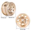 4PCS for 0.7 Inch Brass Wheels for Axial SCX30 Crawler Car Upgrade Rim Hub Compatible with for 1/30 Scale Ford Bronco 4X4(White) view 4