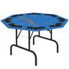lafengyan Foldable 8-Player Poker Table with Felt Surface for Texas Holdem Blackjack and Board Games Blue Octagon Game Table with Chip Trays and Cup Holders view 1