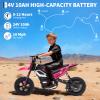 24V Kids Electric Dirt Bike, 350w Motorcycle with 10 MPH Max Speed & 12-Mile Range,Rear Wheel Suspension, Twist Grip Throttle, Rubber Tires view 2