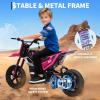 24V Kids Electric Dirt Bike, 350w Motorcycle with 10 MPH Max Speed & 12-Mile Range,Rear Wheel Suspension, Twist Grip Throttle, Rubber Tires view 3