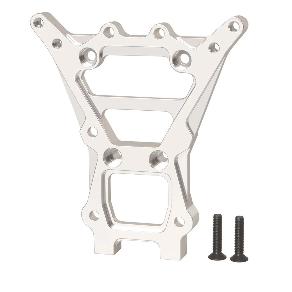 1/10 RC Truck Car Rear Shock Tower Mount Stay for Tamiya DT-04 FOR NXGEN Parts Accessories confident(Silver)