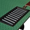 lafengyan 96 Inch Green Poker Table with Wood Frame, U-Shaped Legs, Cup Holders, Chip Tray and Drop Box for Home Game Night view 2