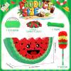 27.5" Watermelon Pinata - Fruit Paper Easy-Fill Design & Pinatas for Kids Birthday Party Decoration, Vibrant Fruit Theme & Watermelon Summer Party Decor view 4