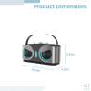 ToysCentral Basics Wireless Karaoke Speaker with Dual Mics, RGB Light Effects, for Home Ktv Outdoor Party, Gray, 10.2 X 4.3 X 5.4 in view 3