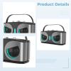 ToysCentral Basics Wireless Karaoke Speaker with Dual Mics, RGB Light Effects, for Home Ktv Outdoor Party, Gray, 10.2 X 4.3 X 5.4 in view 4