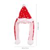 BCOATH Christmas Santa Ear Moving Hat with Inflatable Reindeer Ears, Sequined Xmas Party Headwear for Holiday Cosplay and Stage Performance view 2