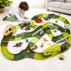 Garvee Dinosaur Race Track Toy for Kids, Dino Track Playset with Cars and Figures, Build a Dinosaur World Adventure Slide Park, Birthday Gift for Boys and Girls Ages 38 view 1
