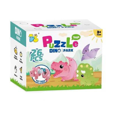 ZOUHAOYUN 26 PCS Dinosaur Alphabet Learning Toys for Toddlers 3-5, Montessori Preschool Fine Motor Toys for Boys & Girls, Double Sided ABC Matching Game (Dinosaur)